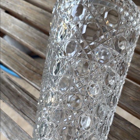 American Vintage Silver Accent Vase with Geometric Elegance - Picture 10 of 17